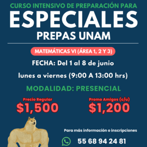 Imagen promocional del Curso para examenes extraordinarios especiales de preparatorias ENP, destacando recursos académicos y el logo de Suma-T.